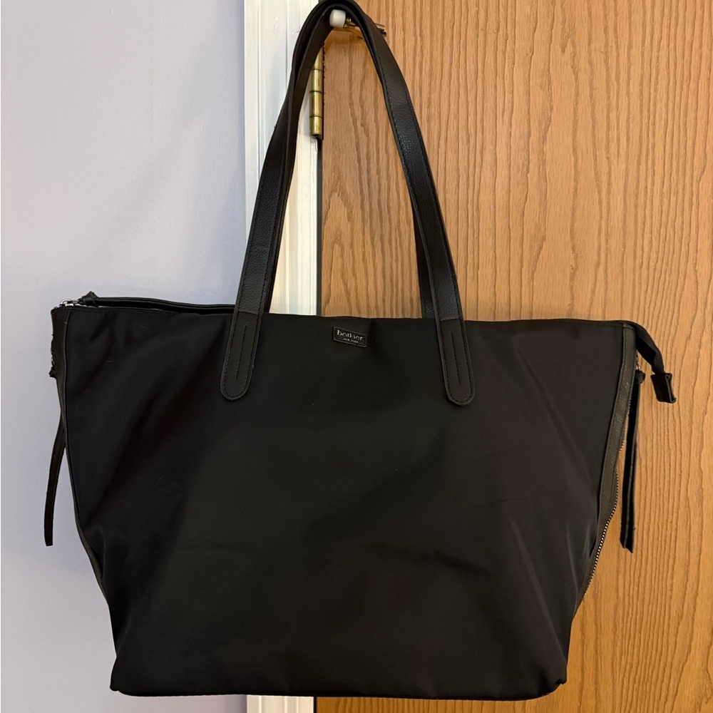 Botkier New York Black Nylon And Leather Trim Tote Bag